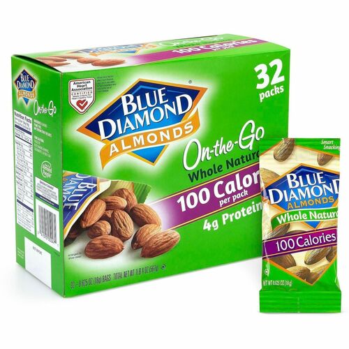 Green Rabbit Nuts,Almond,Natural,Whole,Low-Calorie,Snack Pack,32/CT,Multi-GRR22000512