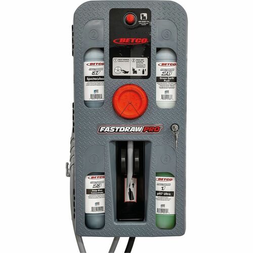 Betco Corporation Dispenser,f/Chemicals,w/Lock,2 FlowRates,13"x25.75"x7.25",GY