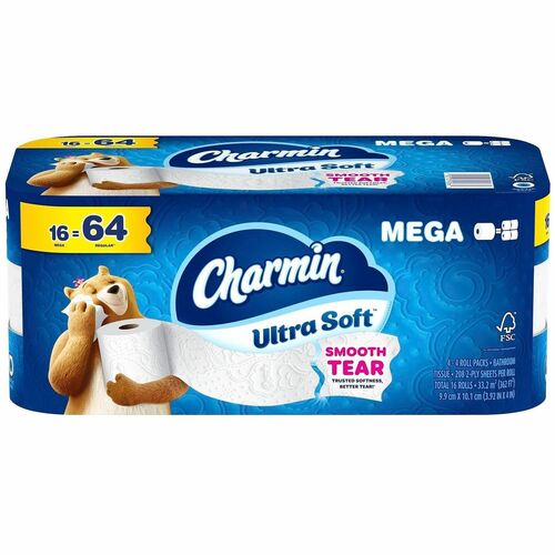 Procter & Gamble Commercial ToiletPaper,UltraSoft,2Ply,MegaRoll,WavyPerf,16/PK,1/CT,WE