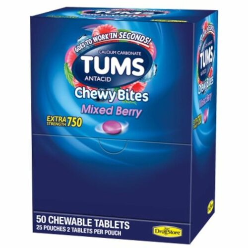 LIL' Drug Store Antacid,ChewyBites,AssortedBerry,HeartburnRelief,25/BX,Multi