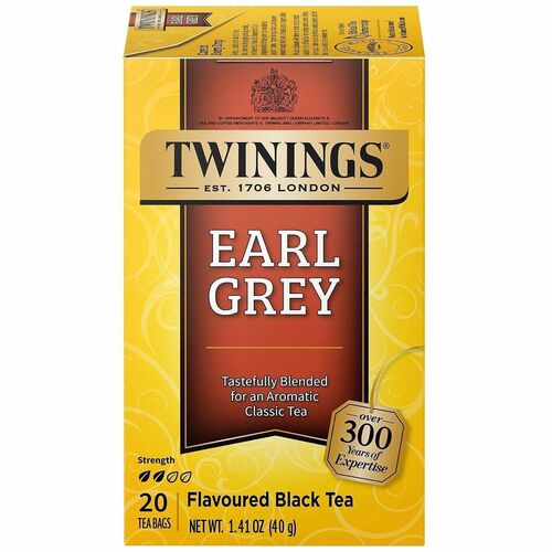 Twinings Tea, Earl Grey,Original,Citrus/Bergamot,Organic,20/BX,Yellow