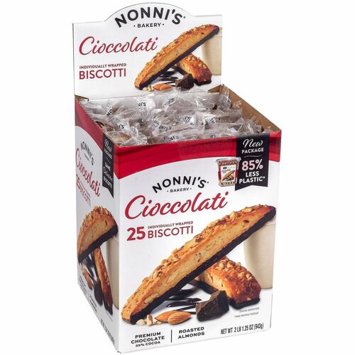 Green Rabbit Cookies,Biscotti,DarkChoc,Almond,IndivWrppd,,25/Tub,1/CT,Mi-GRR20900322