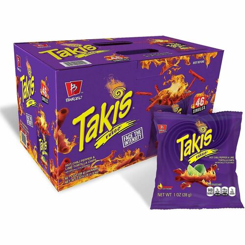 Green Rabbit TortillaChips,Rolled,Takis,Fuego,1oz,46/BX,1/CT,Mutli-GRR22002045