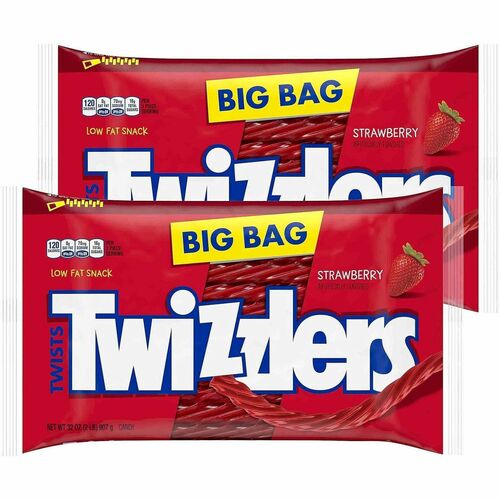 Green Rabbit Candy,Twizzlers,StrawberryTwists,32oz,2/PK,1/CT,Multi-GRR24600041