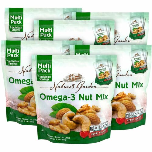 Green Rabbit Nuts,Mix,Omega-3,Almnd/Cashew/Walnut,1oz,7/PK,6PK/BX,1/CT,MI-GRR29400007