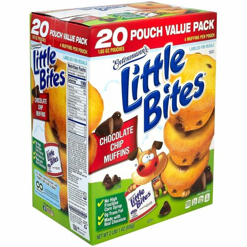 Green Rabbit Muffins,Mini,ChocolateChip,0gTransFat,1.65oz,20/BX,1/CT,MI-GRR90000016