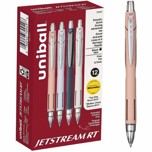 uni-ball Corporation Pens,Retract,Ballpoint,QuickDry,SuperInk,Grip,0.7mm,1DZ,AST