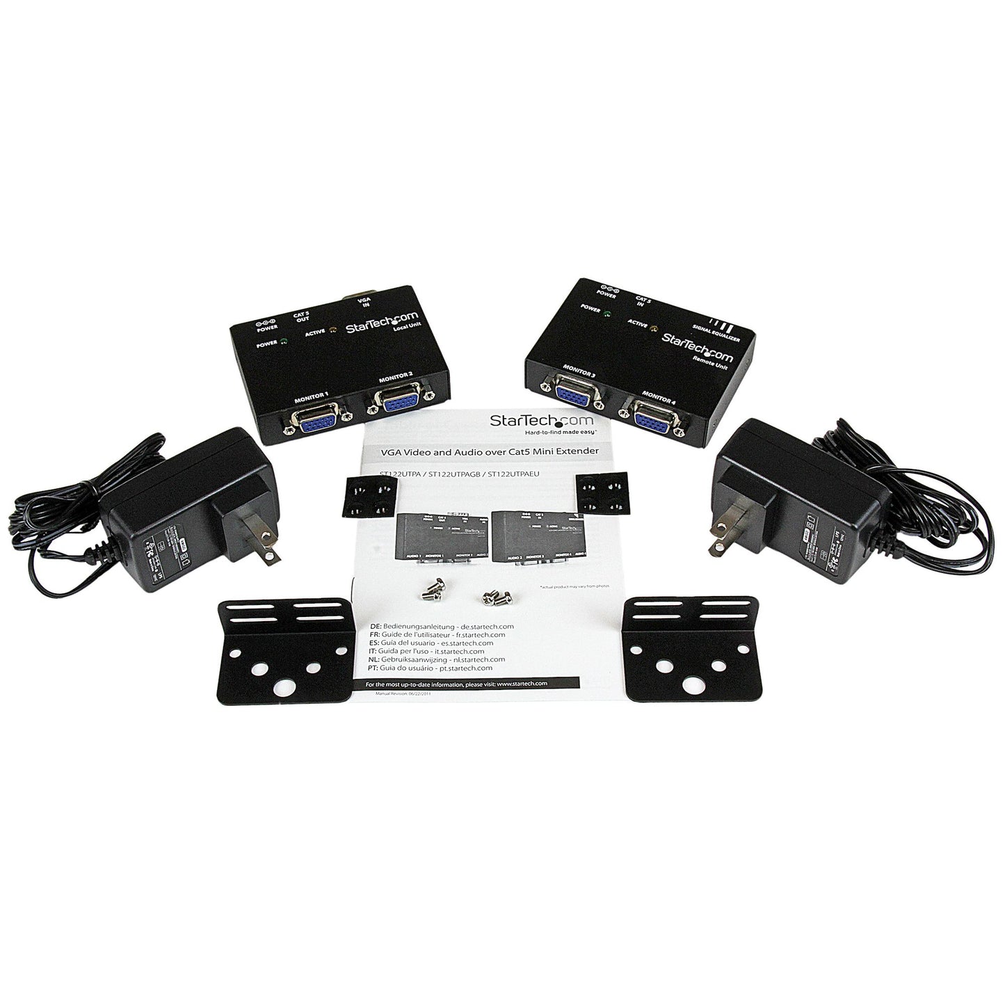 StarTech.com ST121UTP AV extender AV transmitter & receiver Black