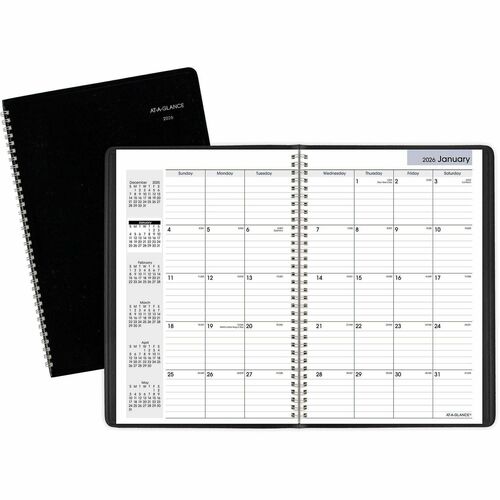 AT-A-GLANCE Monthly Planner,14 Month Dec-Jan,2PPM,7-7/8"x11-7/8",BK