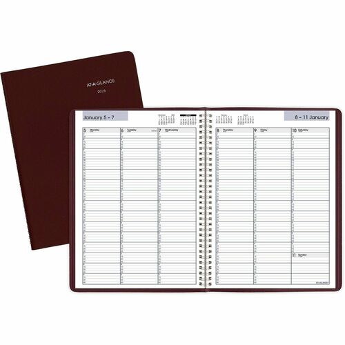AT-A-GLANCE Professional Weekly Appointment Book,Jan-Dec,8"x11",BY