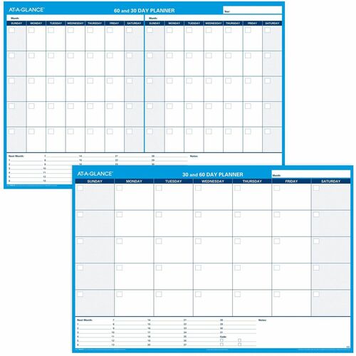 AT-A-GLANCE Undated Wall Calendar,2-Sided,Erasable,30/60 Day,48"x32",BE