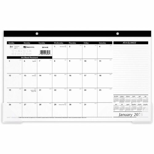 AT-A-GLANCE Compact Desk Pad,Headband,Jan-Dec,1MPP,17-3/4"x10-7/8"