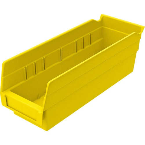 Akro-Mils Shelf Bin,Grease/Oil Resistant,4-1/8"x11-5/8"x4",Yellow