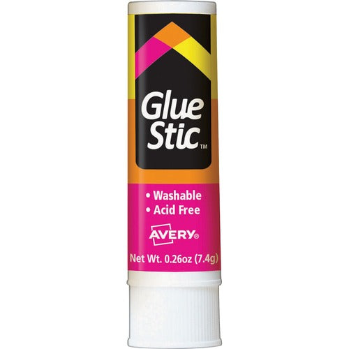 Avery Glue Stic, Permanent, Washable, 0.26 oz., Clear