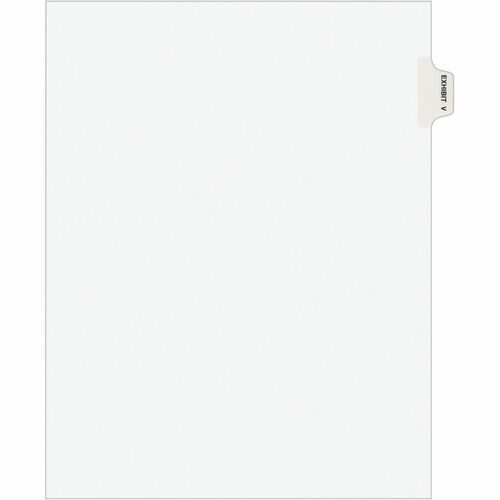 Avery Index Dividers, "V", Side Tab, 8-1/2"x11", 25/PK, WE