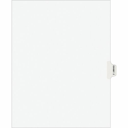 Avery Index Dividers, "Z", Side Tab, 8-1/2"x11", 25/PK, WE