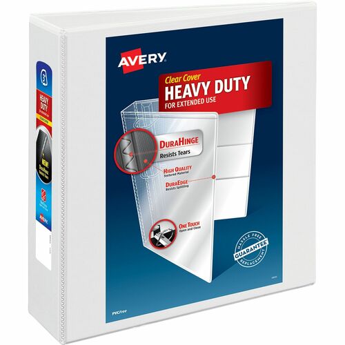 Avery Slant Ring View Binder, 3" Capacity, 11"x8-1/2", White