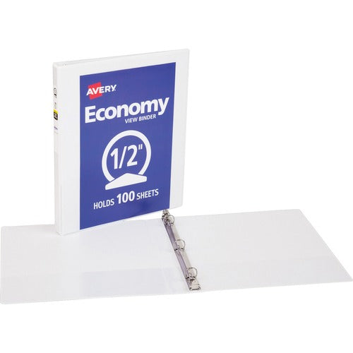 Avery View Binder, 1/2" Round Rings, Economy, 8-1/2"x11", WE