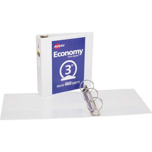 Avery View Binder, 3" Round Rings, Economy, 8-1/2"x11", WE