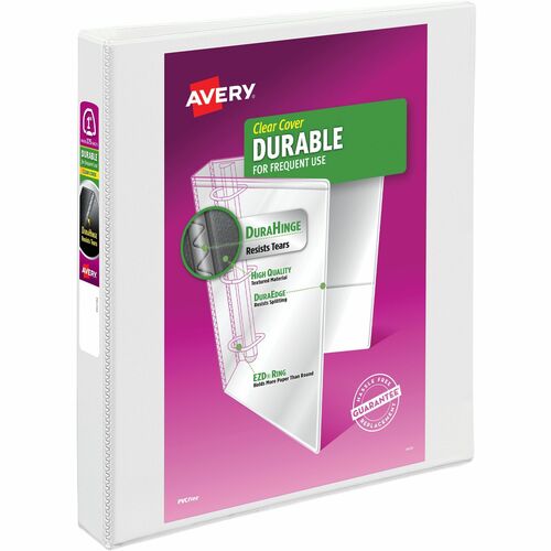 Avery View Binder, 1" Capacity, 11"x8-1/2", White