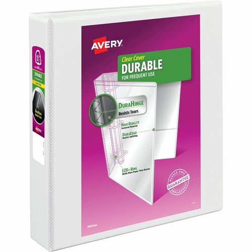 Avery View Binder, 1-1/2" Capacity, 11"x8-1/2", White