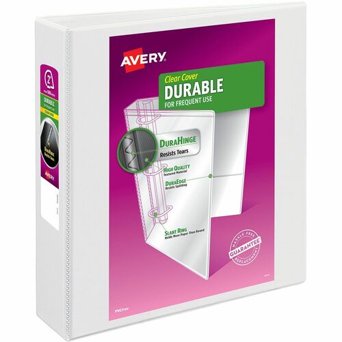 Avery View Binder, 2" Capacity, 11"x8-1/2", White