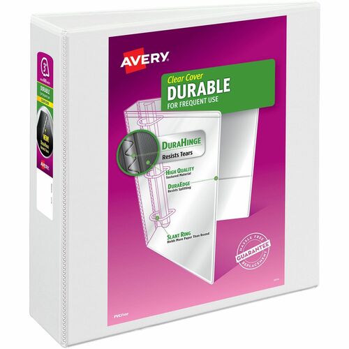 Avery View Binder, 3" Capacity, 11"x8-1/2", White