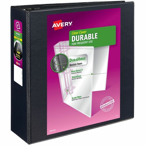 Avery View Binder, 4" Capacity, 11"x8-1/2", Black