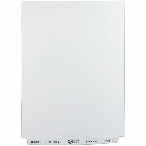 Avery Legal Exhibit Dividers, Bottom Tab, 1-25, 11"x8-1/2", White