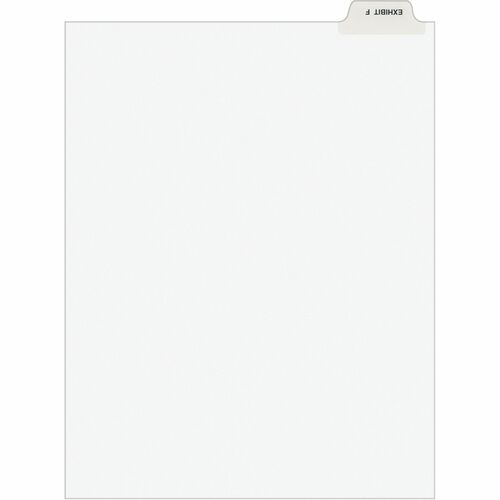 Avery Divider, "Exhibit F", Bottom Tab, 8-1/2"x11", 25/PK, White