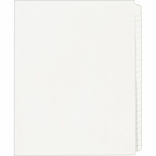 Avery Blank Tabs, Side Tab, 11"x8-1/2", White