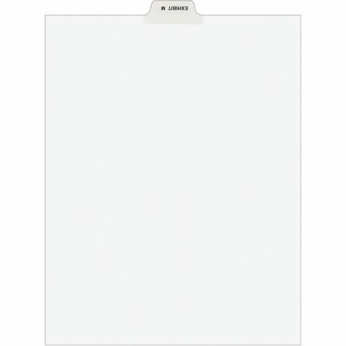 Avery Divider, "Exhibit M", Bottom Tab, 8-1/2"x11", 25/PK, White