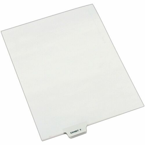 Avery Divider, "Exhibit V", Bottom Tab, 8-1/2"x11", 25/PK, White