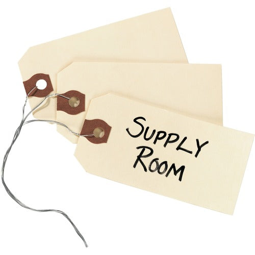 Avery Shipping Tags, Wired, 3-3/4"x1-7/8", 1000/BX, Manila