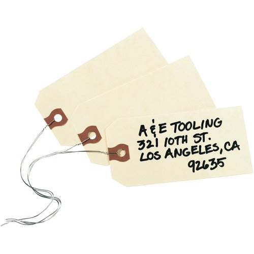 Avery Shipping Tags, Wired, 4-1/4"x2-1/8", 1000/BX, Manila