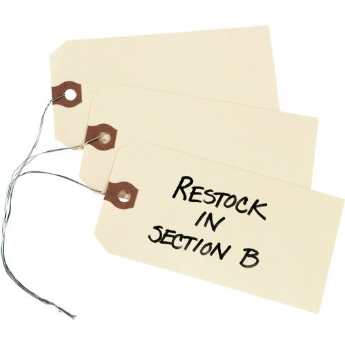 Avery Shipping Tags, Wired, 4-3/4"x2-3/8", 1000/BX, Manila