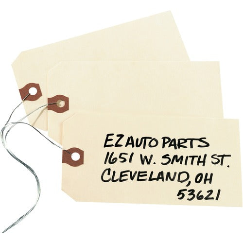 Avery Shipping Tags, Wired, 5-1/4"x2-5/8", 1000/BX, Manila