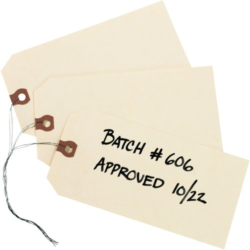Avery Shipping Tags, Wired, 6-1/4"x3-1/8", 1000/BX, Manila