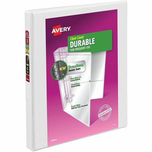 Avery View Binder, DuraHinge, 1/2" Cap, 8-1/2"x11", White