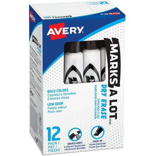 Avery Dry-erase Marker, Chisel Point, Black
