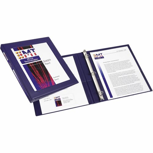 Avery Slant Ring View Binder, 1/2" Cap, 8-1/2"x11, Navy Blue