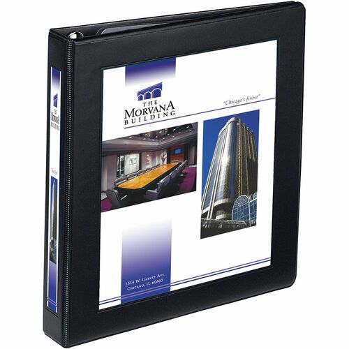 Avery View Binder,Locking D-Ring,1" Cap,11"x8-1/2",Black