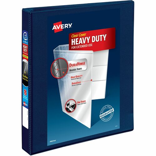 Avery View Binder, DuraHinge, 1" Capacity, 8-1/2"x11", Navy