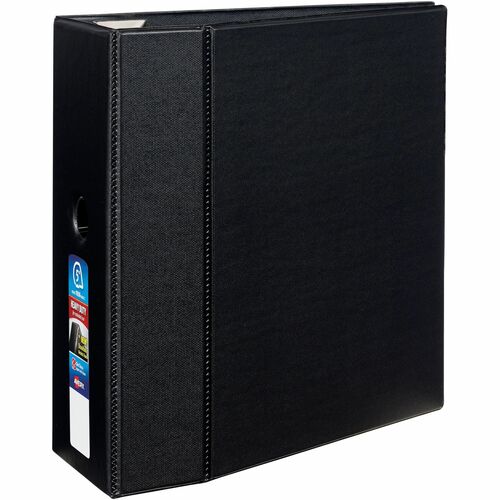 Avery Binder, DuraHinge, 4 Pockets,5" Capacity, 8-1/2"x11", Black