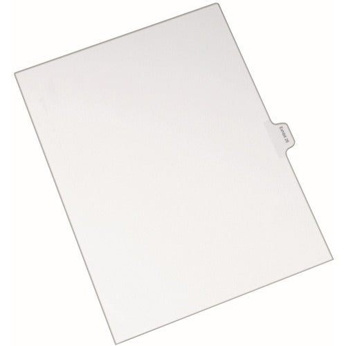 Avery Index Dividers, Exhibit 26, Side Tab, 25/PK, White