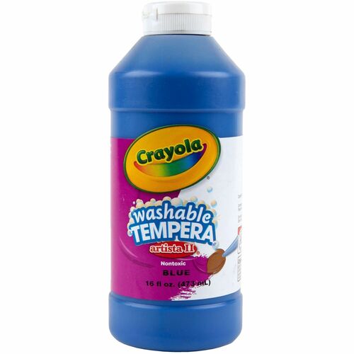 Crayola Tempera Paint,All-Purpose,Artista II,Nontoxic,16oz,Blue