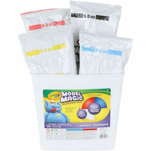 Crayola Modeling Clay, 8 oz. Pouches, 2 lb, 4/Box, Assorted