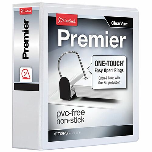 Cardinal Binder,Slant D-Ring,3" Cap,8-1/2"x11",WE