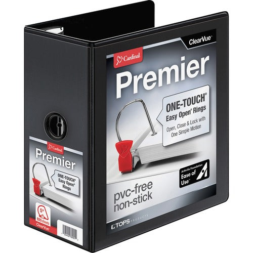 Cardinal Binder,Slant D-Ring,5" Cap,8-1/2"x11",BK