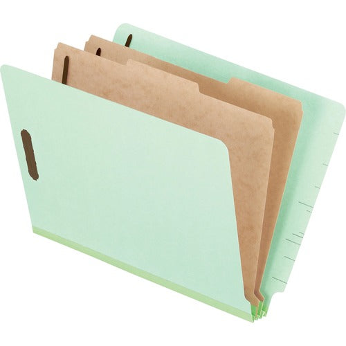 Pendaflex Classification Folders, 2 Dividers, Letter, 10/BX, LGN